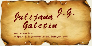 Julijana Galetin vizit kartica